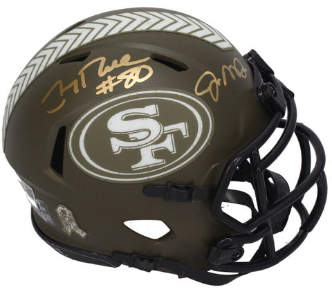 Joe Montana / Jerry Rice Autographed 49ers STS Mini Helmet Fanatics LE 16/24