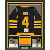 Framed Autographed/Signed Bobby Orr 35x39 Bruins Hockey Jersey Fanatics COA