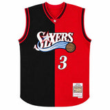 Allen Iverson Signed 76ers Black & Red M&N Swingman Basketball Jersey - (SS COA)