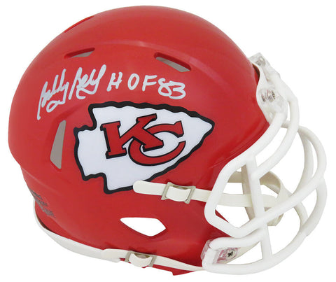 Bobby Bell Signed Chiefs T/B Riddell Speed Mini Helmet w/HOF'83 - (SCHWARTZ COA)