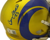 Cam Akers Autographed Los Angeles Rams Flash Mini Helmet Beckett 35392