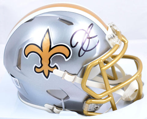 Derek Carr Autographed New Orleans Saints Flash Speed Mini Helmet-Beckett W Holo