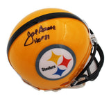 Joe Greene Signed Pittsburgh Steelers VSR4 NFL Mini Helmet - HOF 87 Insc