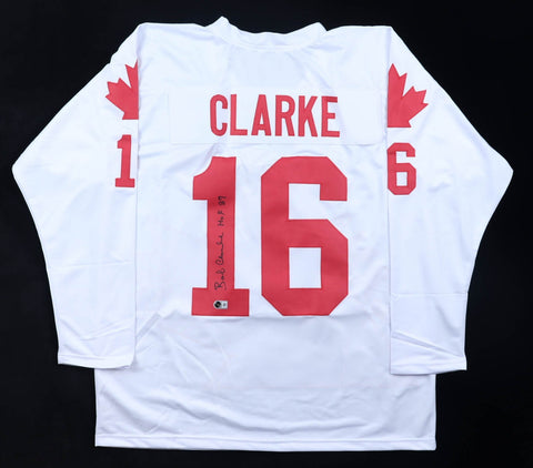 Bobby Clarke Signed 1976 Team Canada Jersey Inscribed "HOF 87" (Beckett) Flyers