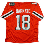 Autographed/Signed Cooper Barkate Miami Orange College Jersey BAS COA