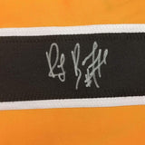 Framed Autographed/Signed Ray Bourque 35x39 Boston Yellow Jersey JSA COA