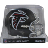 Julio Jones Autographed Atlanta Falcons Mini Helmet Beckett Witness 56458