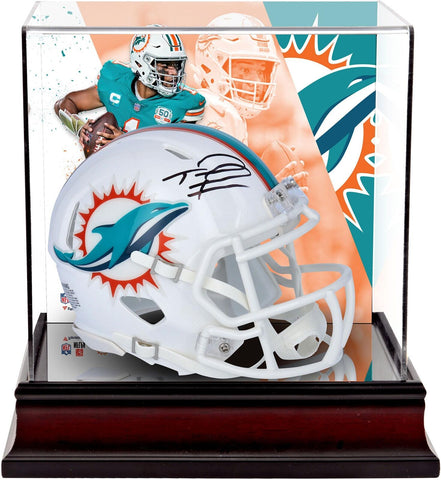 Tua Tagovailoa Miami Dolphins Signed Riddell Mini Helmet w/Mini Helmet Case