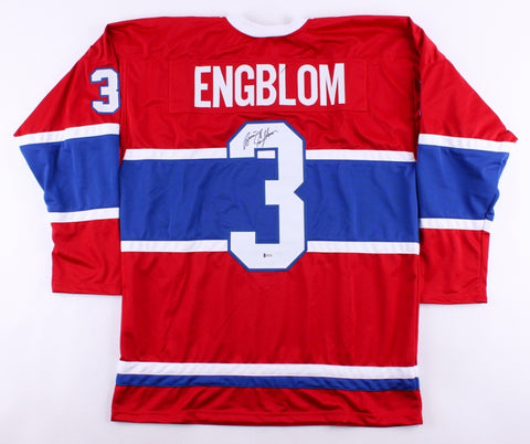 Brian Engblom Signed Montreal Canadiens Jersey (Beckett) NHL Career 1975-1987
