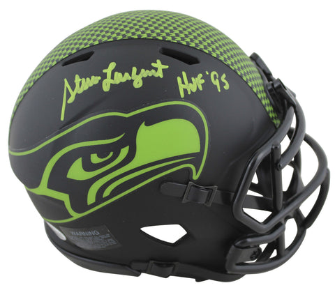 Seahawks Steve Largent "HOF 95" Authentic Signed Eclipse Speed Mini Helmet BAS