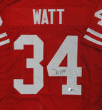 Badgers DEREK WATT Signed Custom Replica Wisconsin Red Jersey AUTO - BAS