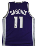 Domantas Sabonis Authentic Signed Purple Pro Style Jersey BAS Witnessed 2