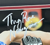 Thug Rose Namajunas Signed In Silver Framed Punch 11x14 Photo PSA