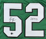 Jermaine Johnson II Signed New York Jets Jersey (Beckett) 2022 1st Round Pick DE