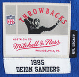 Cowboys Deion Sanders "HOF 2011" Signed Thanksgiving M&N Jersey BAS Witnessed