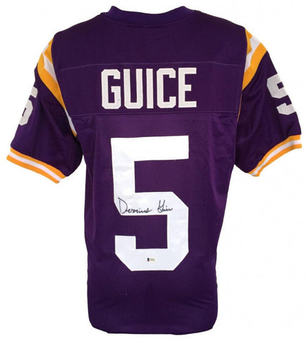 Derrius Guice Signed LSU Tigers Jersey (Beckett) Redskins Rookie Running Back