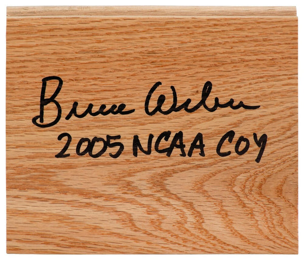Bruce Weber (ILLINOIS) Signed 5x6 Wood Floor Piece w/2005 NCAA COY - (SS COA)