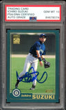 2001 Topps #726 Ichiro Suzuki RC Rookie Mariners PSA/DNA Auto GEM MINT 10