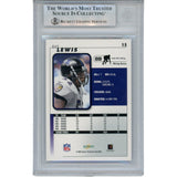 Ray Lewis Autographed/Signed 2001 Score #15 Trading Card Slab Beckett 53487