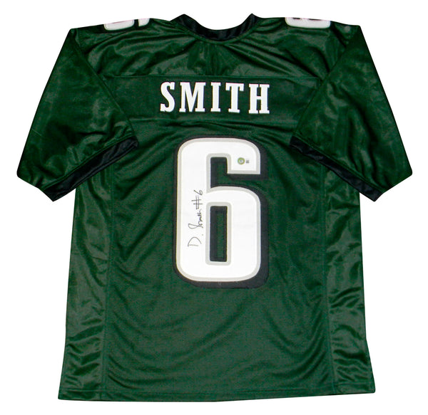 DEVONTA SMITH AUTOGRAPHED PHILADELPHIA EAGLES #6 GREEN JERSEY BECKETT