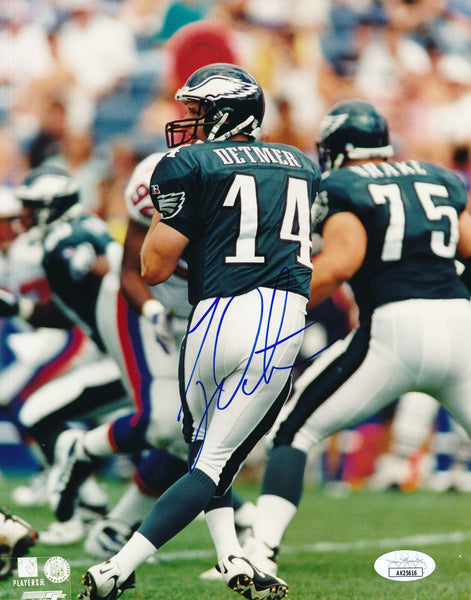 Ty Detmer Autographed 8x10 Photo Philadelphia Eagles JSA 179850