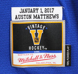 Maple Leafs Auston Matthews Signed Blue Vintage M&N Throwback Jersey Fanatics