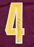 Frankie Luvu Autographed Maroon Pro Style Jersey - Beckett W Hologram *Black