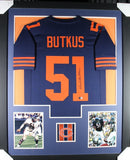 DICK BUTKUS (Bears throwback TOWER) Signed Autographed Framed Jersey Beckett