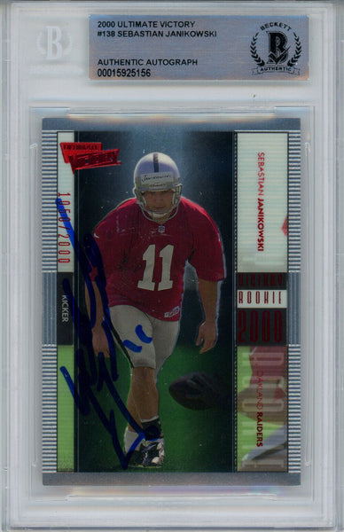 Sebastian Janikowski Signed 2000 Upper Deck Ultimate Victory #138 Card BAS 42915