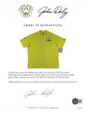 John Daly Signed Match Worn Yellow Adidas Climalite Polo Shirt BAS #BH00367