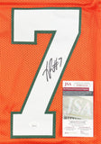Xavier Restrepo Signed Miami Hurricanes Jersey (JSA COA) Tennessee Titans W.R.
