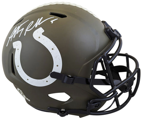Colts Anthony Richardson Signed Salute To Service Full Size Speed Rep Helmet Fan