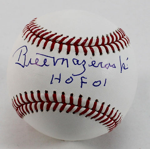 Bill Mazeroski "HOF 01" Signed ML Baseball (JSA QR) Pittsburgh Pirates /HOF 2001