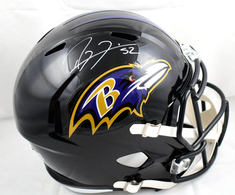 Ray Lewis Signed Baltimore Ravens F/S Speed Helmet- Beckett W Hologram *White
