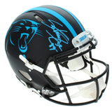 Steve Smith Autographed Panthers 2022 Black Alternate Authentic Helmet Radtke