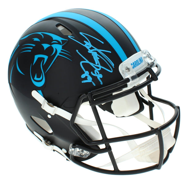 Steve Smith Autographed Panthers 2022 Black Alternate Authentic Helmet Radtke