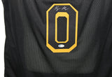Kyle Kuzma Autographed/Signed Pro Style Black XL Jersey BAS 31095