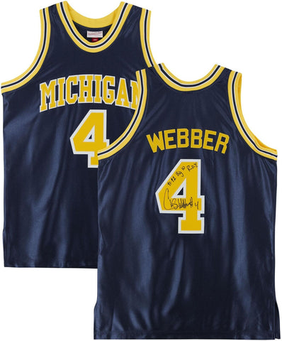 Chris Webber Wolverines Signed Mitchell & Ness 1991-92 Jersey w/Big Ten ROY Insc