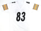 Heath Miller Autographed White Pro Style Jersey - Prova *Silver