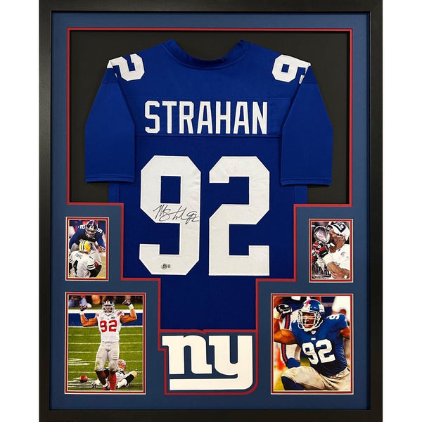Michael Strahan Autographed Signed Framed New York Giants Jersey BECKETT