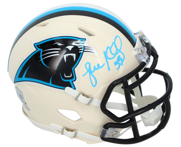 Luke Kuechly Autographed Carolina Panthers RETRO Speed Mini Helmet Beckett
