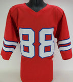 Dawson Knox Signed Bills Jersey (Beckett) Buffalo 2019 #3 Pick 2022 Pro Bowl T.E