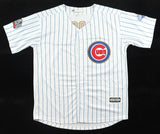 David Ross Signed Cubs Majestic Authentic Jersey 2016 World Series Patch Beckett