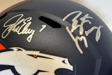 John Elway & Peyton Manning Dual Autographed Broncos Replica Helmet BAS Fanatics