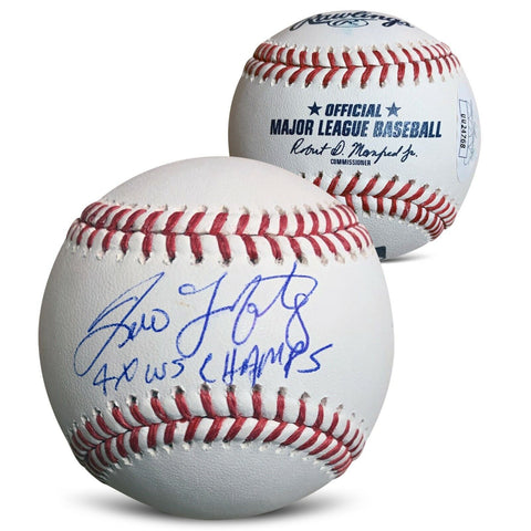 Tino Martinez Autographed MLB Signed Baseball 4 x World Series Champion JSA COA