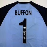 Autographed/Signed Gianluigi Buffon Juventus Blue Jersey Beckett BAS COA
