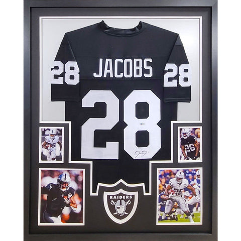 Josh Jacobs Autographed Signed Framed Las Vegas Raiders Jersey BECKETT