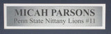 Micah Parsons Autographed Jersey Penn State Framed JSA 183616