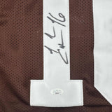 Autographed/Signed Josh Cribbs Cleveland Football Brown Jersey JSA COA