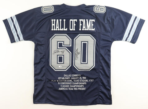 Dallas Cowboys Randy White & Drew Pearson Signed #60 / Hall of Fame Jersey (JSA)